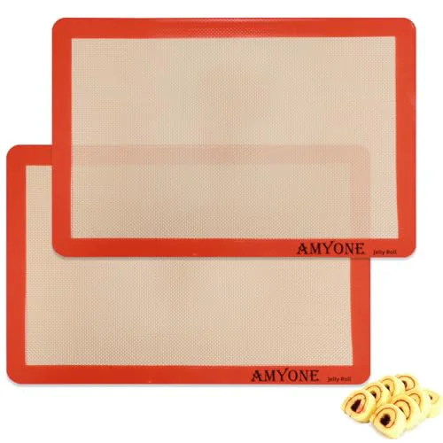 Soft Silicone Baking Mats for 10x15 Jelly Roll Pan 2 Count Casual