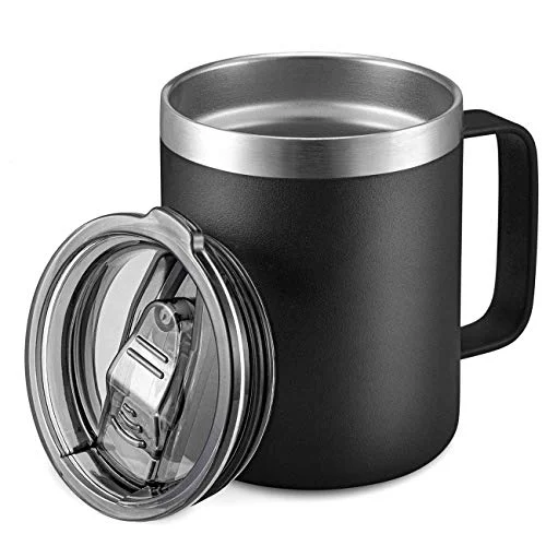 Comfortable 12 oz Insulated Travel Coffee Mug with Handle Responsible