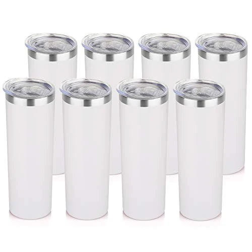 High-Quality 20 oz Skinny Tumblers Bulk Set 8 Count Environmentally Friendly