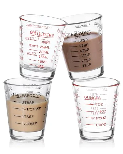 Smart Shot Glass Measuring Cup Set 4 Count Top-Quality