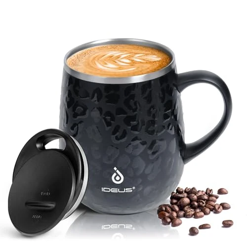 Next-Generation 16 oz Insulated Coffee Mug with Lid and Handle Premium
