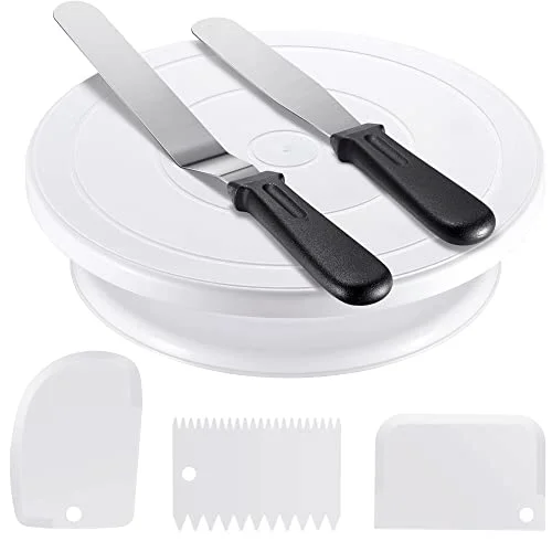 Safe Cake Decorating Kit with Turntable Baking Supplies for Beginner Pros Comfortable