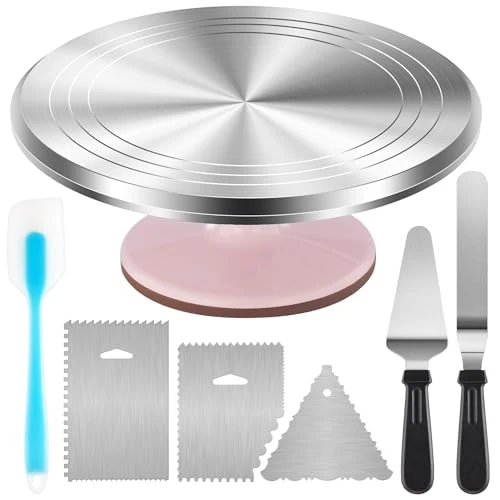 Reliable Aluminum Cake Stand Turntable Set for Decorating Baking Kit Prestigious