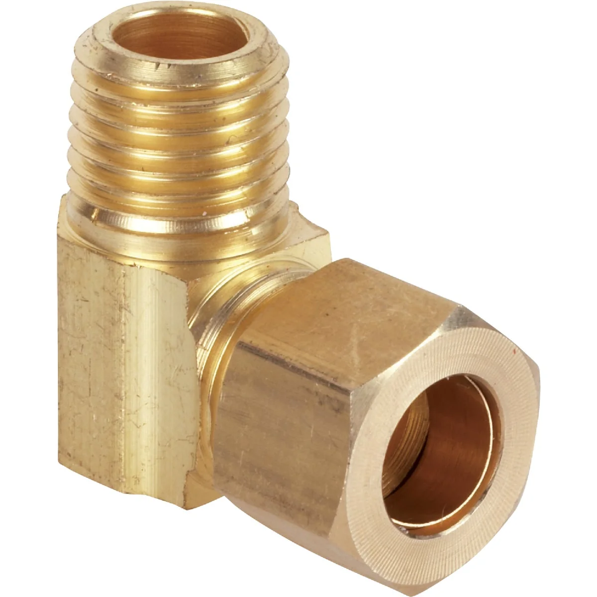 Practical Do it 3 8 In. x 3 8 In. Male 90 Deg. Low Lead Compression Brass Elbow 1 4 Bend Enhanced