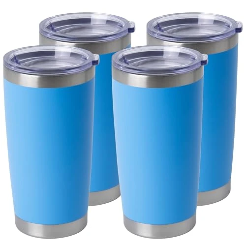 Soft 20oz Stainless Steel Tumblers Bulk 4 Count Contemporary