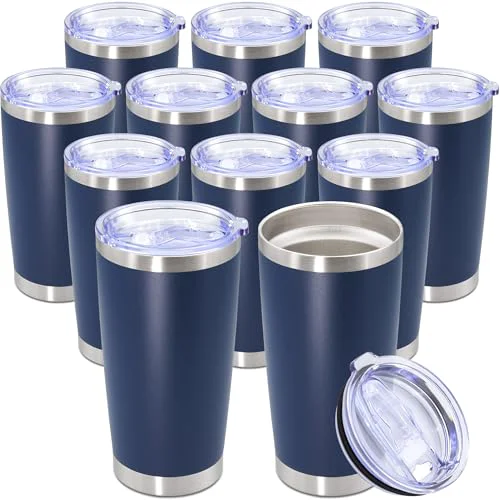 Stylish 20oz Tumbler Stainless Steel Tumbler Coffee Tumbler with Lid Navy First-Class