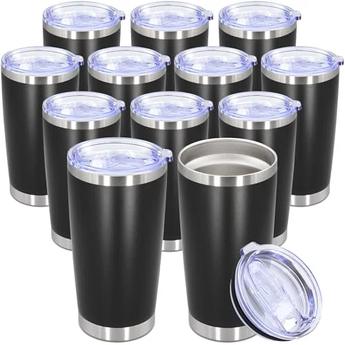Advanced 20oz Tumbler Stainless Steel Tumbler Coffee Tumbler with Lid Black Sustainable
