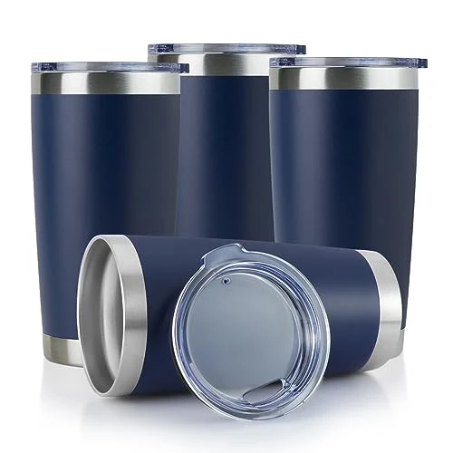 Selected 20oz Stainless Steel Tumbler Bulk with Lid 4 Count Superior