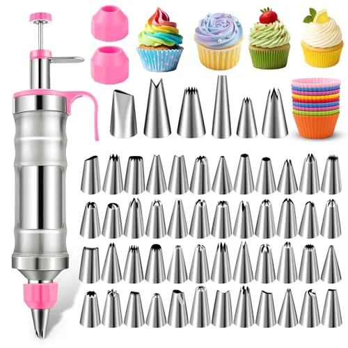 Superior Dessert Decorating Syringe Set 66 Count Outstanding