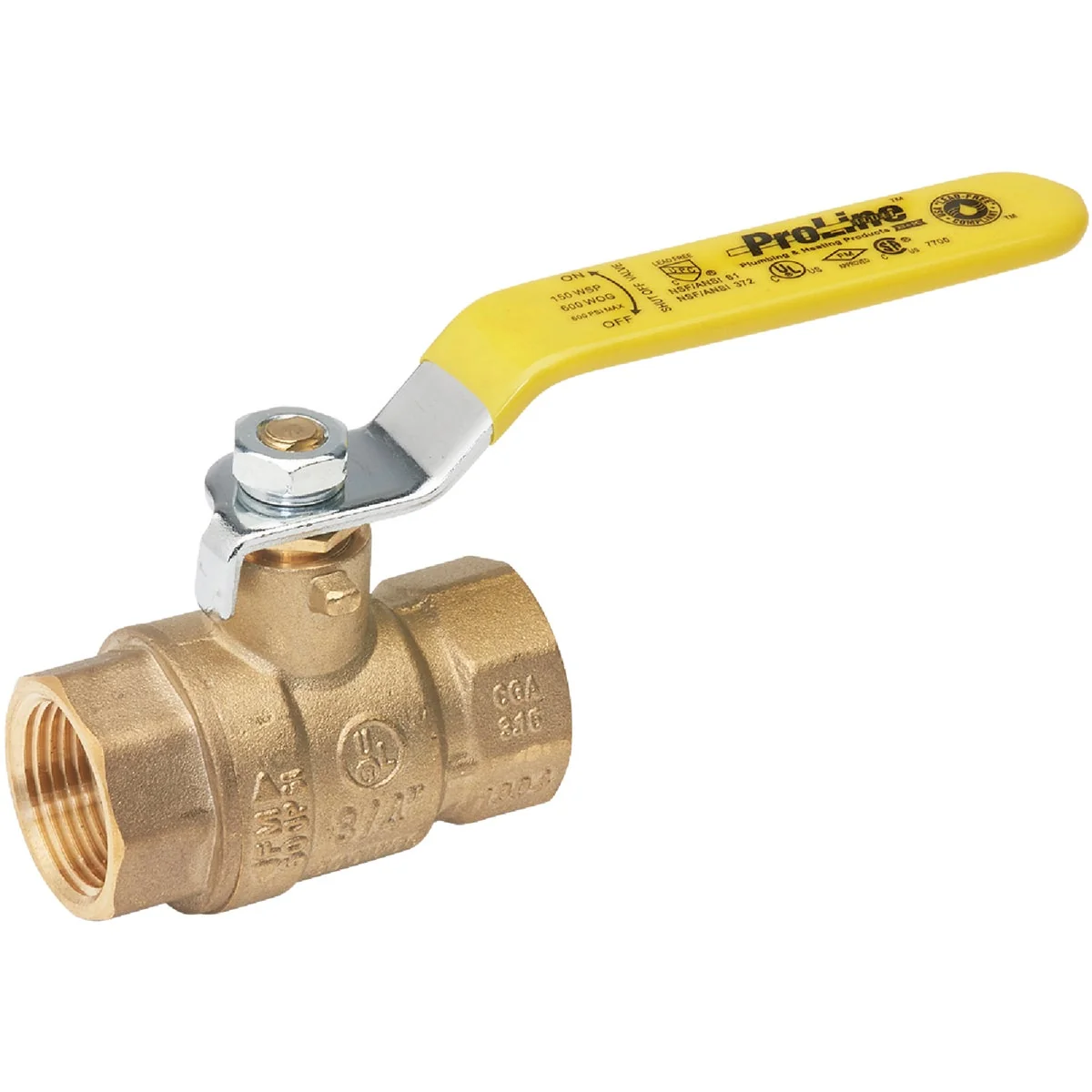 Soft ProLine 1-1 4 In. FIP Brass Full Port Ball Valve Enhanced