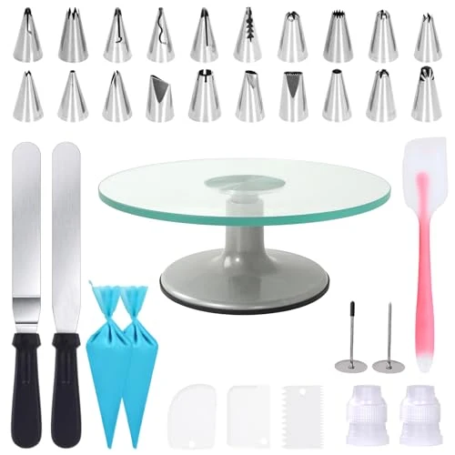 Recyclable Cake Turntable Glass Stand 12 Powerful