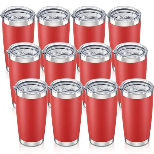 Stylish 20 oz Tumbler with Lid Stainless Steel Insulated Tumblers Bulk Cups Mug 12 Count Powerful