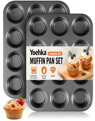 Expertly Made 2 Pack Muffin Pan for Baking 2 Count Superior