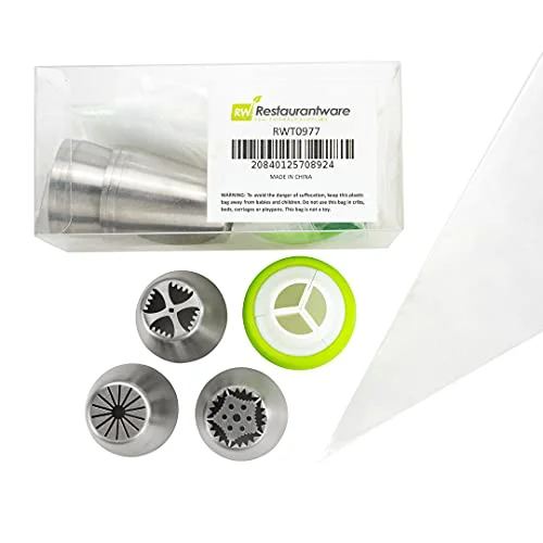 Convenient Pastry Tek Russian Piping Tips Set 20 Piece Durable Cake Decorating Kit Premium Material