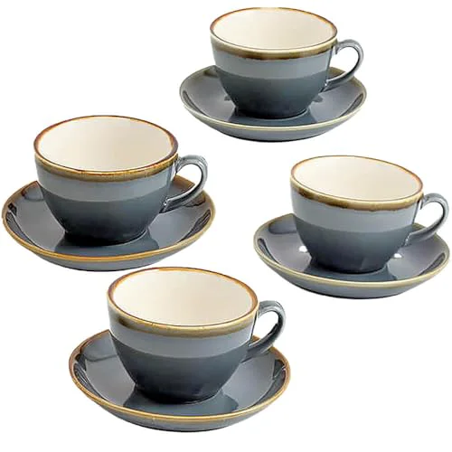 Exceptional Ceramic Cappuccino Cup Set of 4 11.2 Count Secure