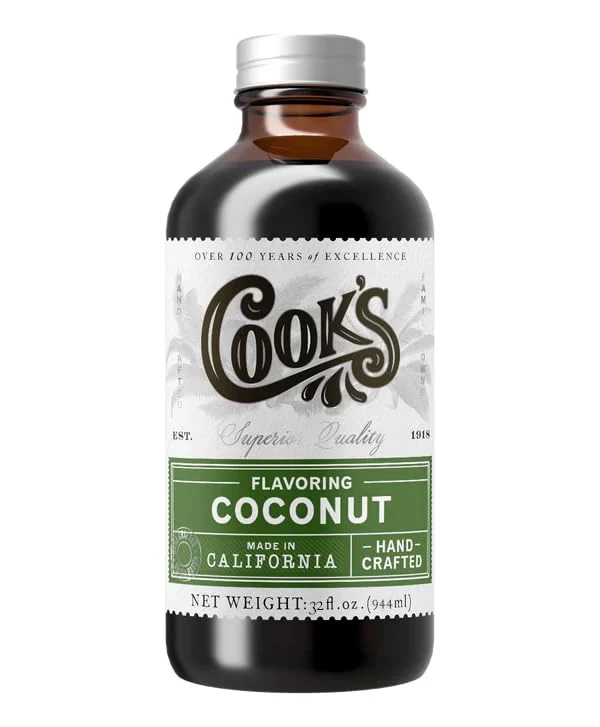 Pure Coconut Flavoring for Cakes 32 Fl Oz Luxury
