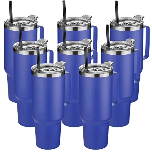 Natural 40 oz Stainless Steel Tumbler with Handle 8 Count Relaxed