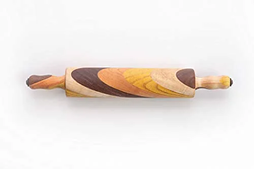 Natural Amish Handmade Multi Wood Rolling Pin Classic