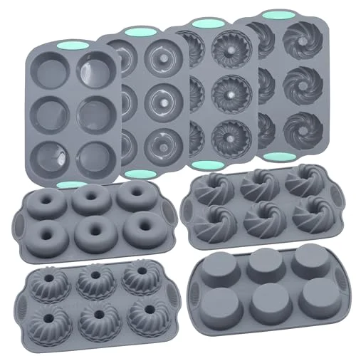 Exceptional 8 Pieces Silicone Donut Pans 24 Count Superior