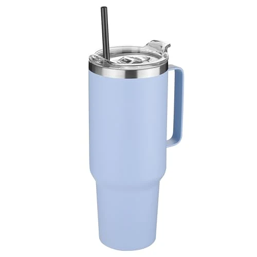 Elegant 40 oz Stainless Steel Tumbler with Handle Prestigious