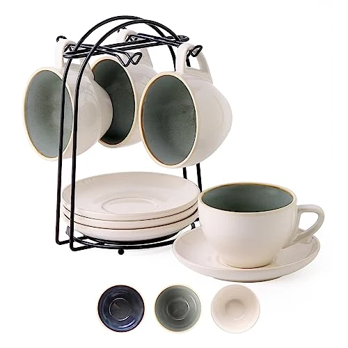 Dependable Stackable Cappuccino Cup Set of 4 8oz Activated 9 Count Environmentally Friendly