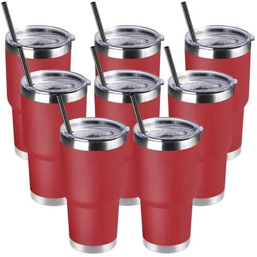 Modern 30oz Tumbler Bulk with Lid and Straw 8 Count Fashionable