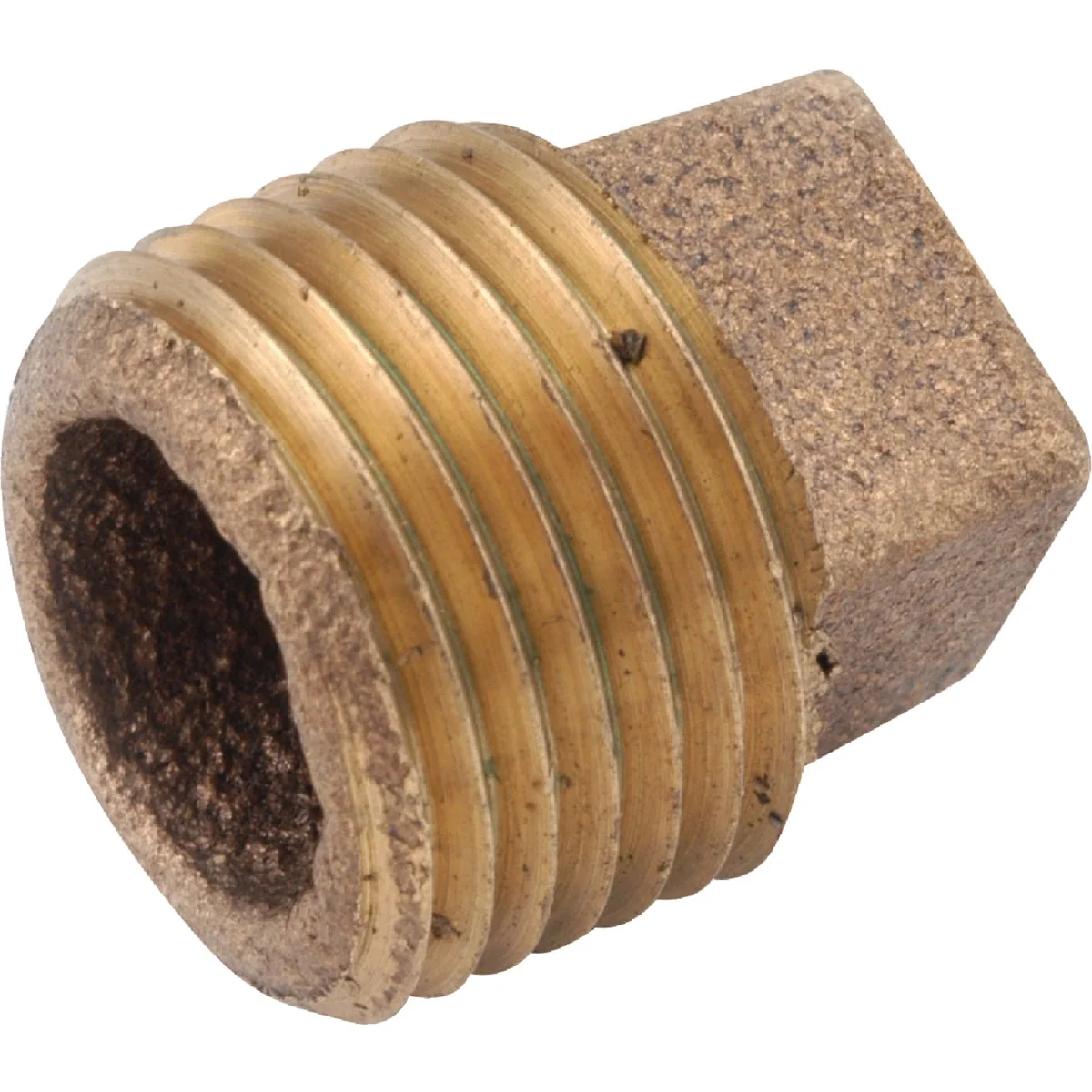 Functional Anderson Metals 1 In. Red Brass Threaded Cored Pipe Plug World-Class