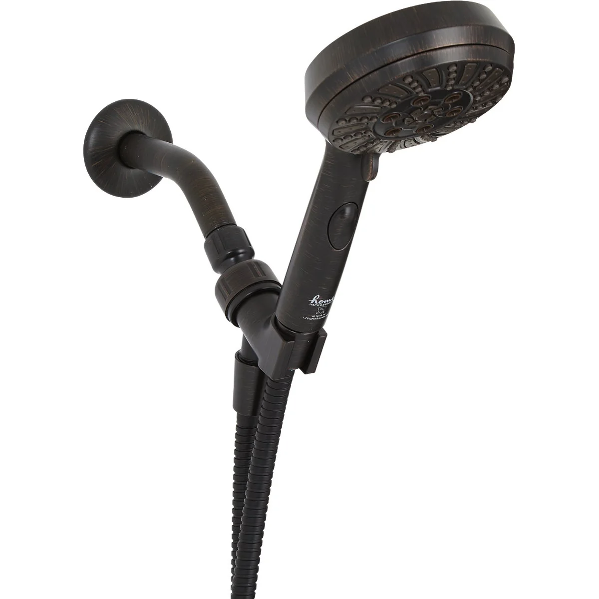 Secure Home Impressions 6-Spray 1.8 GPM Handheld Shower Oil-Rubbed Bronze Reusable