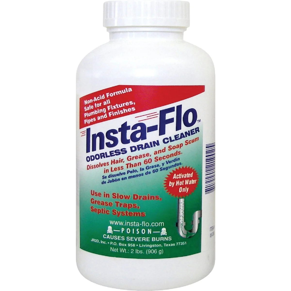 Comfortable Insta-Flo 2 Lb. Crystal Drain Cleaner Reliable