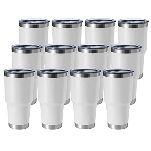 Stylish 30oz Stainless Steel Tumbler 12 Count Original Design