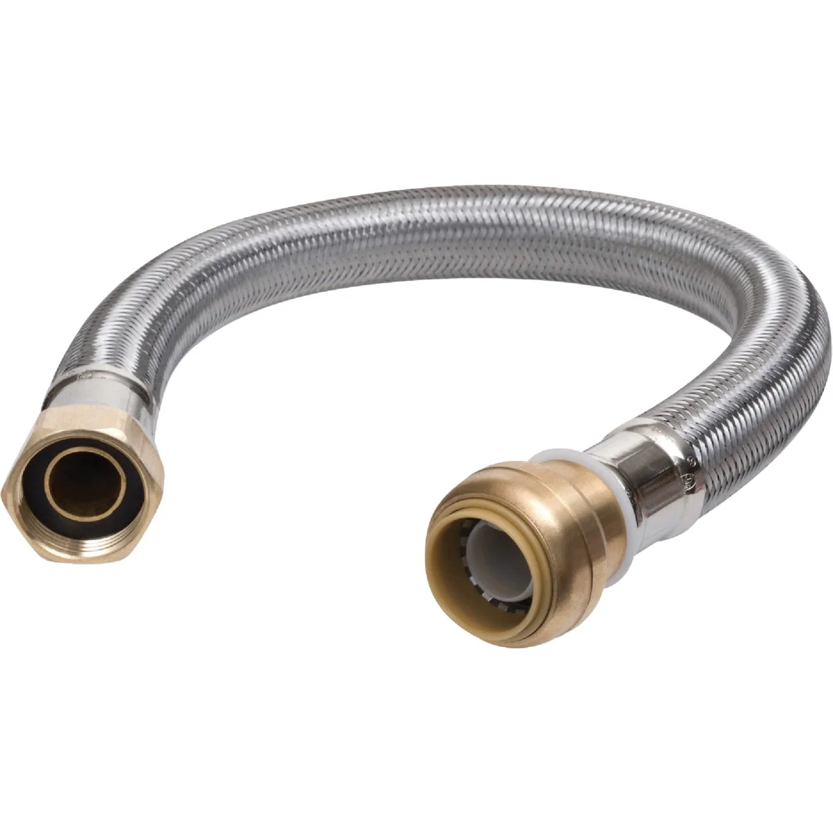 Breathable SharkBite 3 4 In. SB X 3 4 In. FIP X 12 In. L Braided Flexible Water Heater Connector Natural