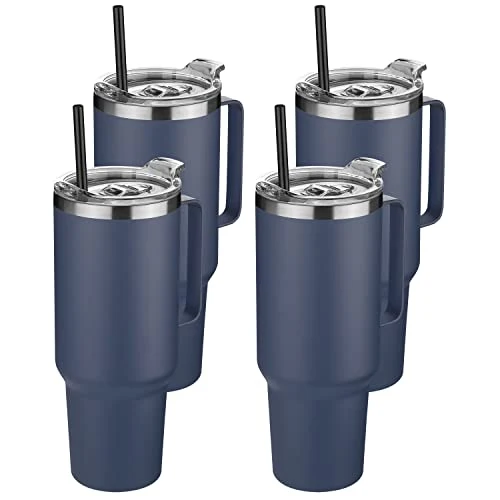 Reliable 40 oz Stainless Steel Tumbler with Handle 4 Count Green