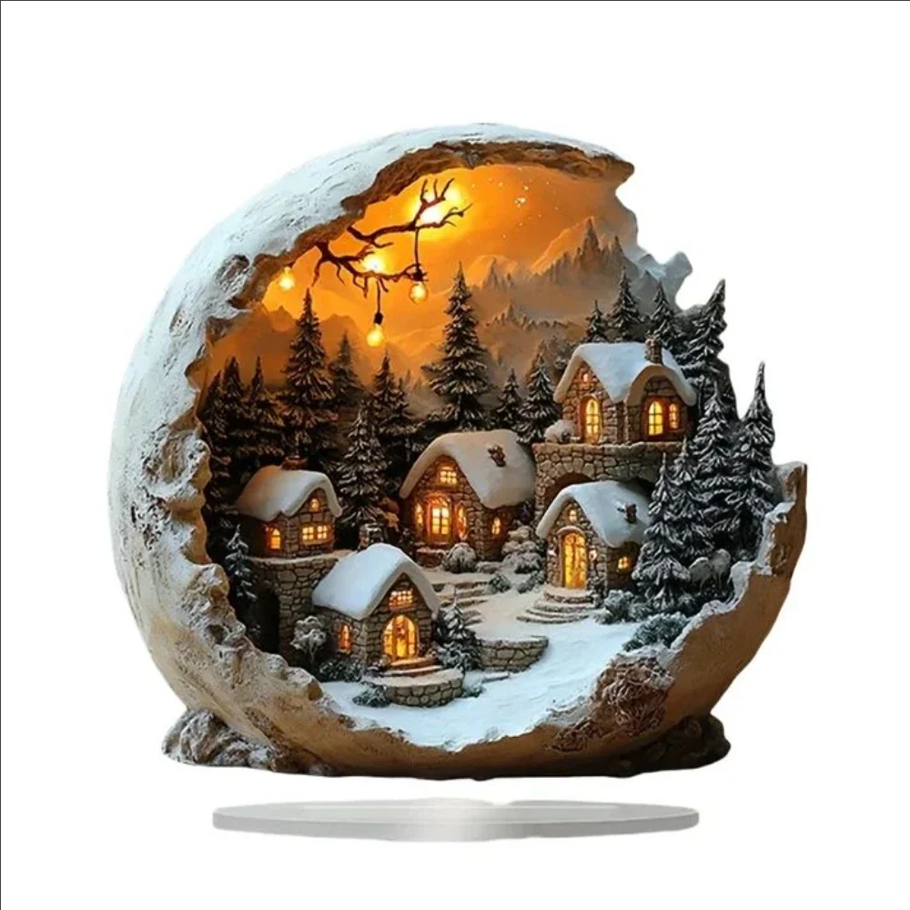 Contemporary Bohemian Christmas Holiday Desktop Decoration and Bedroom Tabletop Ornament Natural