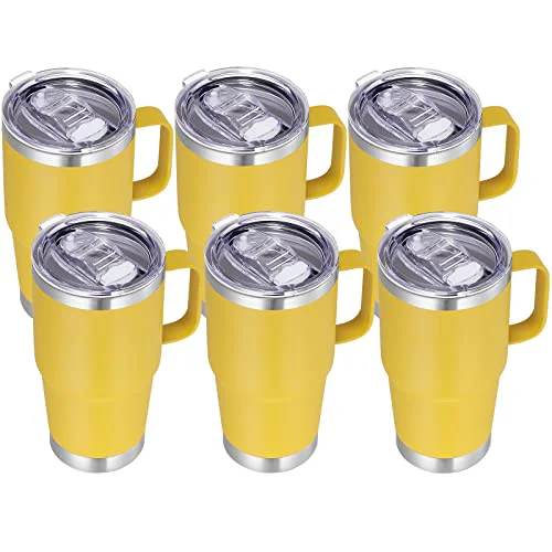 Fine Crafted 20 oz Insulated Travel Coffee Mugs Set of 6 6 Count Official