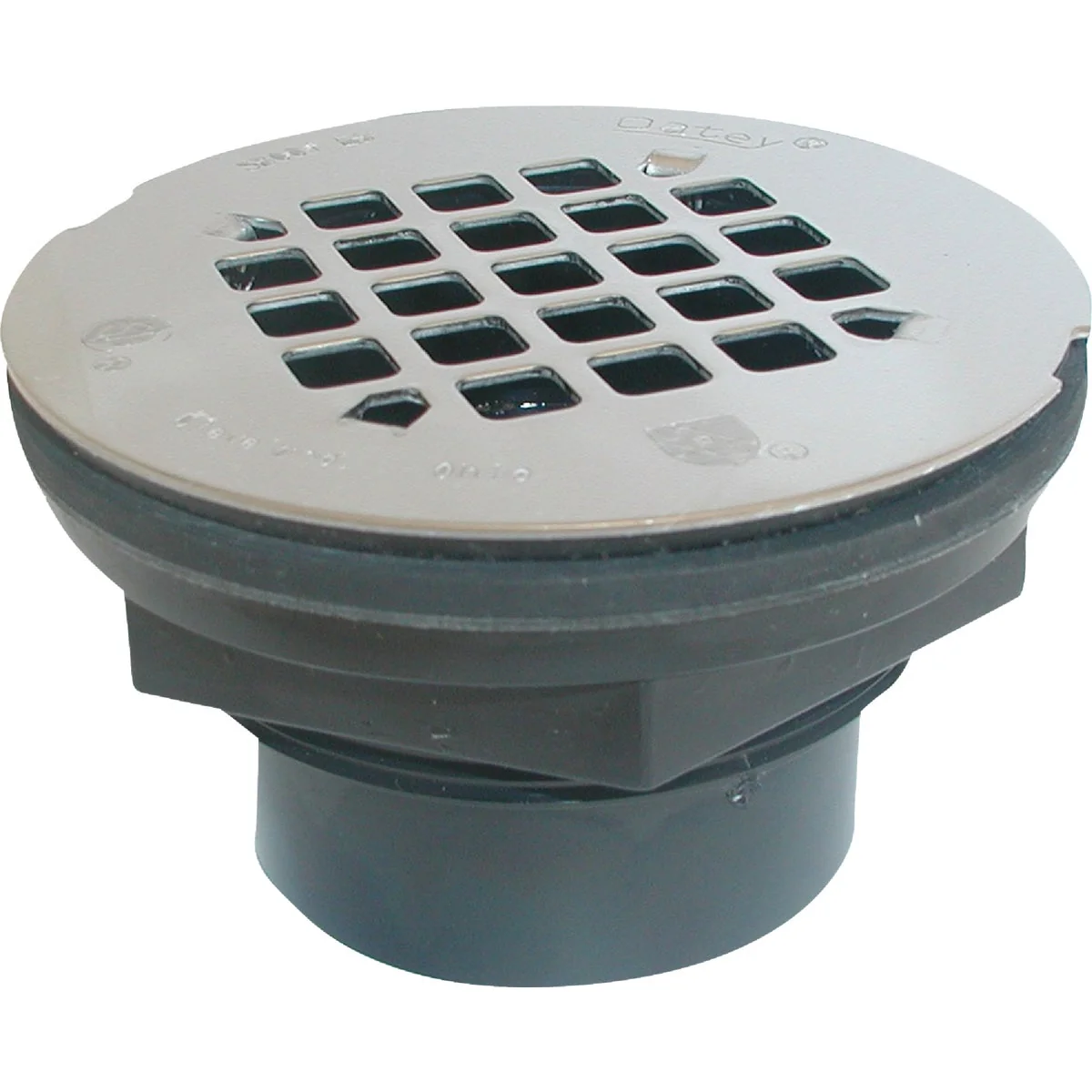 Safe Oatey 2 In. ABS Solvent Weld Shower Drain with 4-1 4 In. with Stainless Steel Strainer Reusable