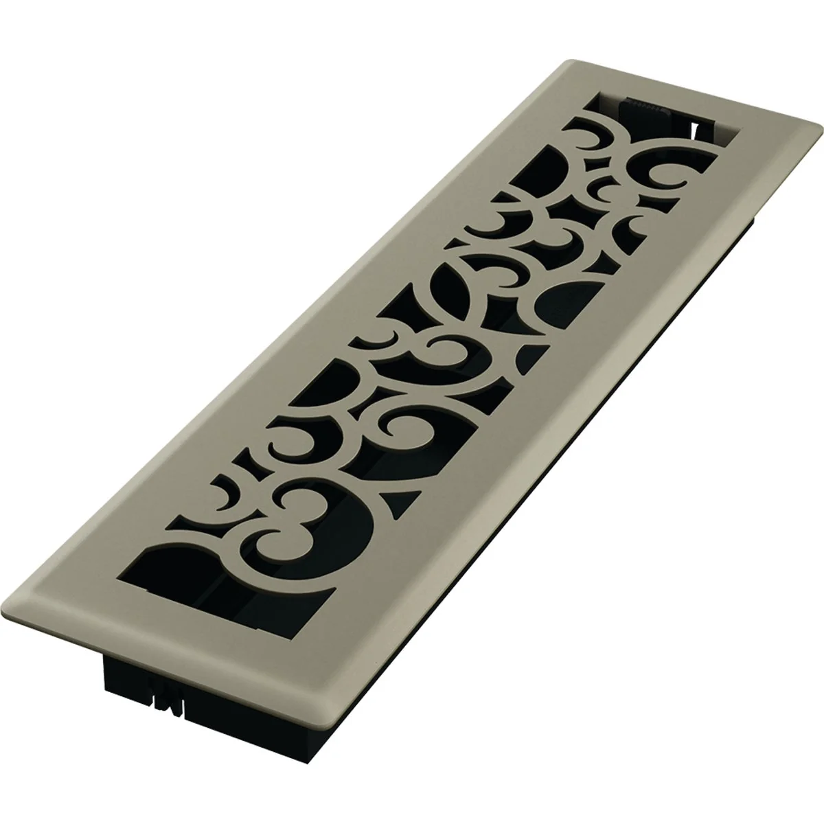 Detailed Imperial Wonderland 2-1 4 In. x 12 In. Satin Nickel Steel Floor Register Trendy