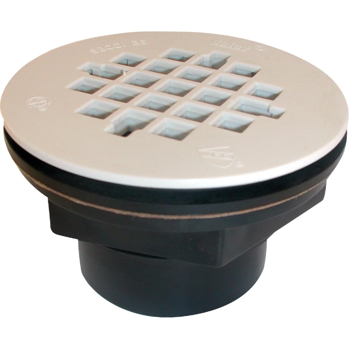 Traditional Oatey 2 In. ABS Solvent Weld Shower Drain with 4-1 4 In. Plastic Strainer Premium Material