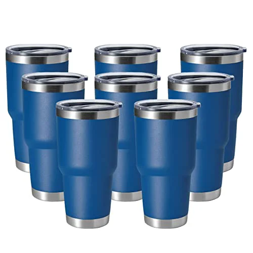 Expertly Made 30oz Stainless Steel Tumbler 8 Count Powerful