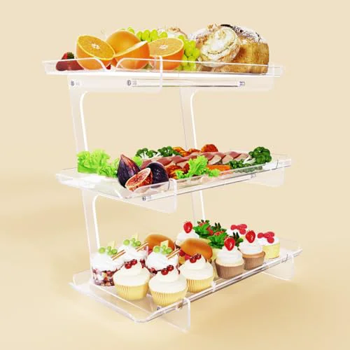 User-Friendly 3 Tier Acrylic Serving Tray Durable