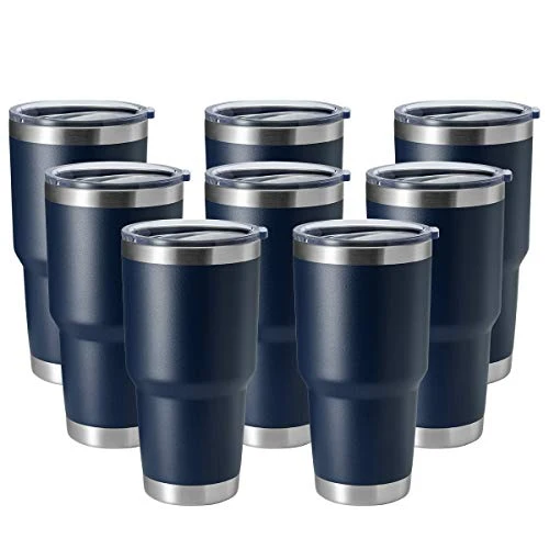 High-Quality 30oz Stainless Steel Tumbler 8 Count Secure