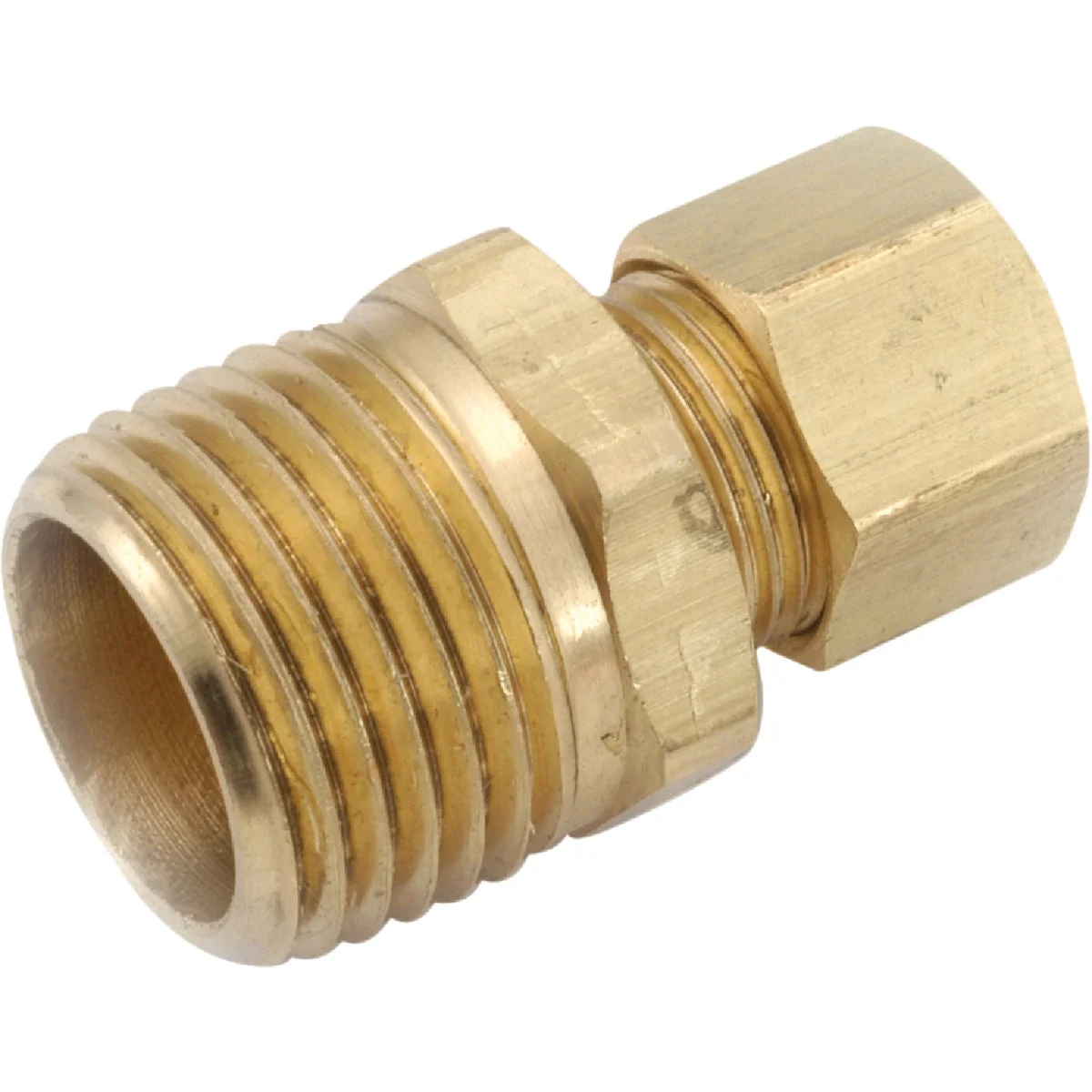 Minimalist Anderson Metals 1 8 In. x 1 8 In. Brass Male Union Compression Adapter First-Class