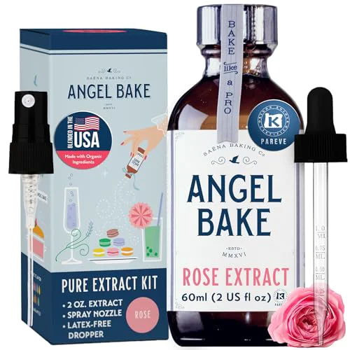 Authentic Angel Bake Pure Bulgarian Rose Extract 2 Fl Oz Modern