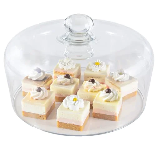 Sustainable 11 Inch Glass Cake Dome Cover for Cake Stand Effective