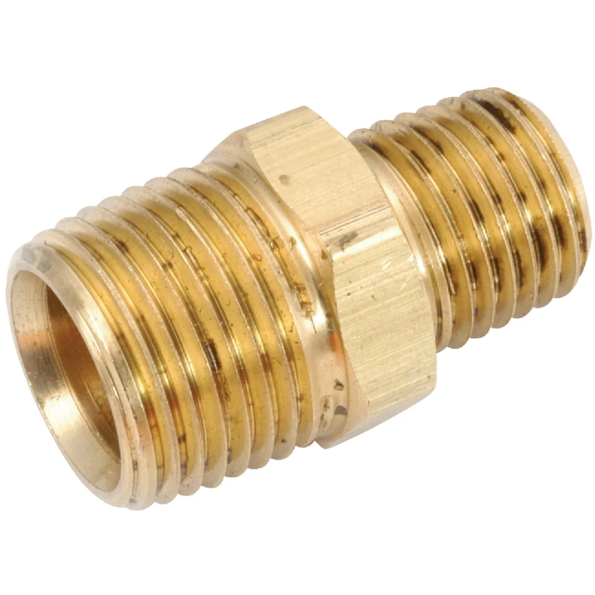 Durable Anderson Metals 1 2 In. x 3 8 In. Reducing Hex Red Brass Nipple Elegant