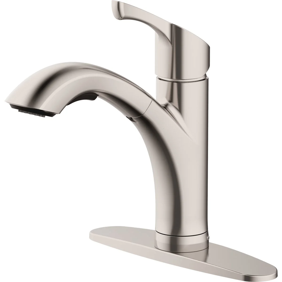 Clean Home Impressions Single Handle Lever Pull-Out Kitchen Faucet Brushed Nickel High-Performance