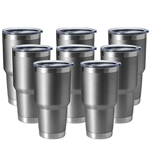 User-Friendly 30oz Stainless Steel Tumbler 8 Count Smooth
