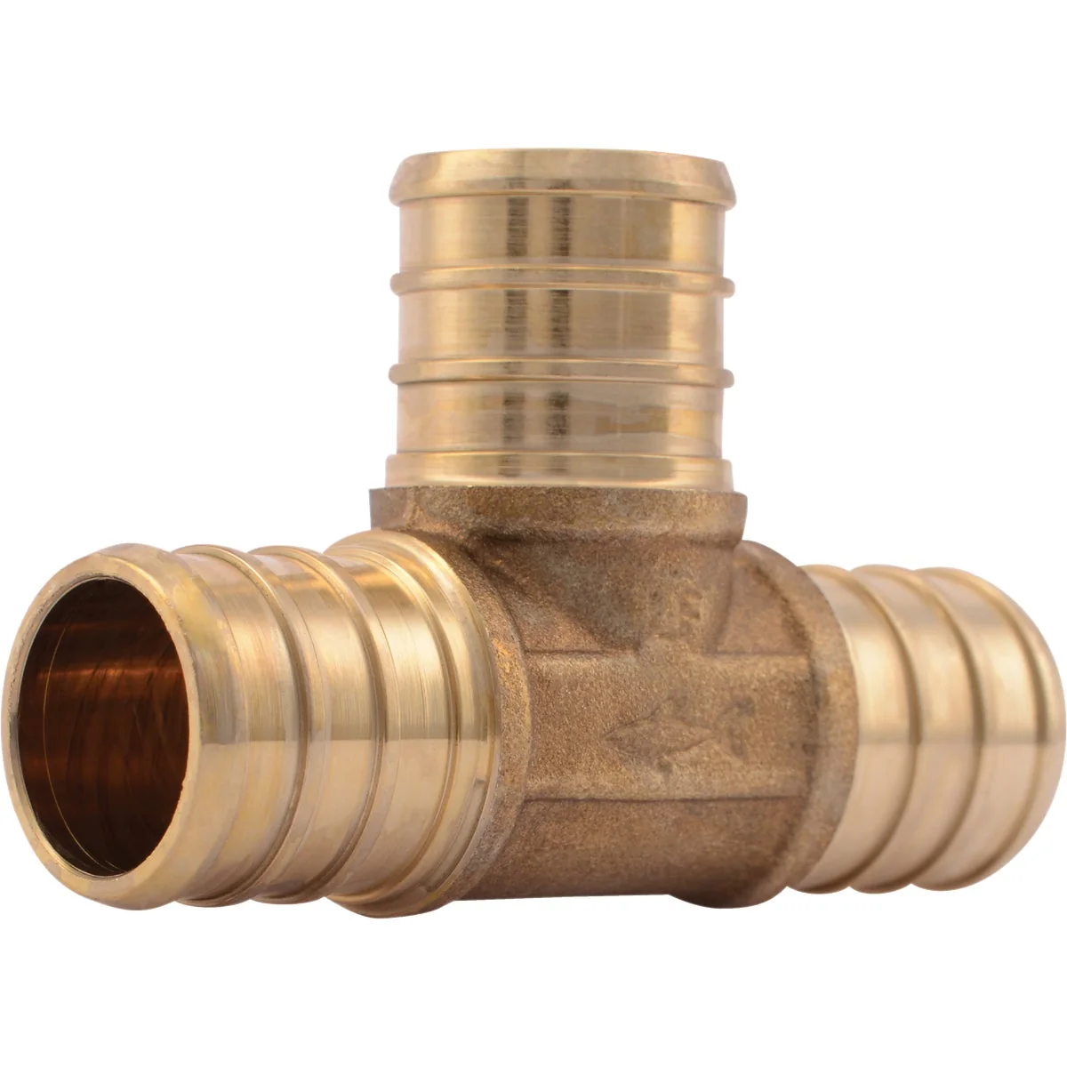 Trusted SharkBite 3 4 In. x 3 4 In. x 3 4 In. Barb Brass PEX Tee 10-Pack Elite