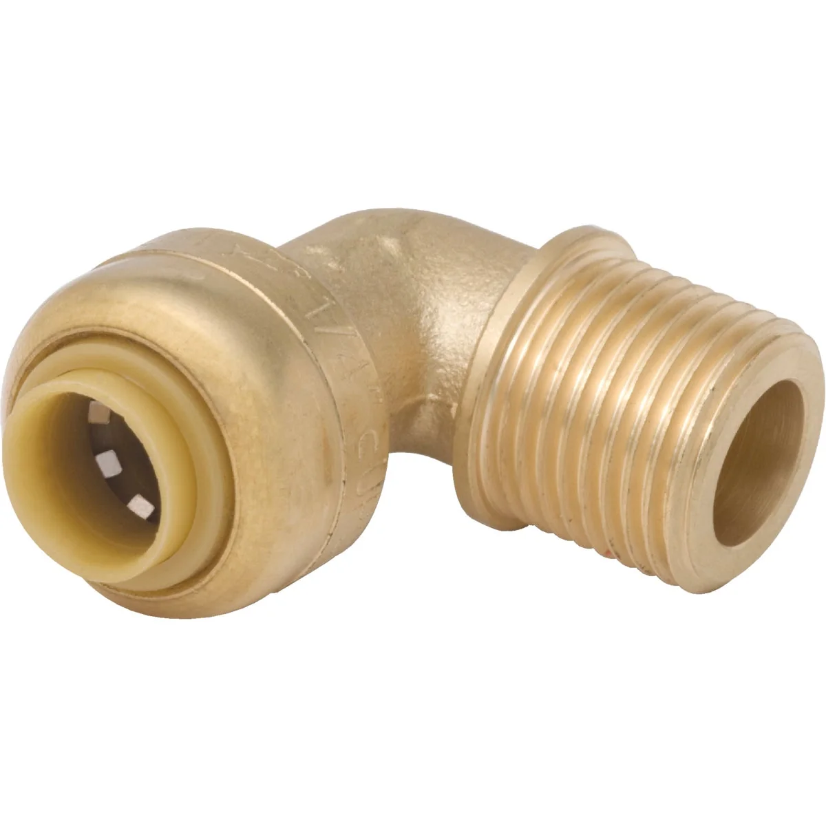Consistent SharkBite 1 4 In. x 3 8 In. 90 Deg. Brass Elbow 1 4 Bend High-Quality