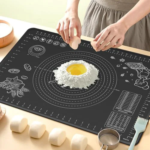 Fast Silicone Baking Mat 32 x 24 Extra Thickness Dough Rolling Mat with Measurements and Edge Heightening Next-Generation