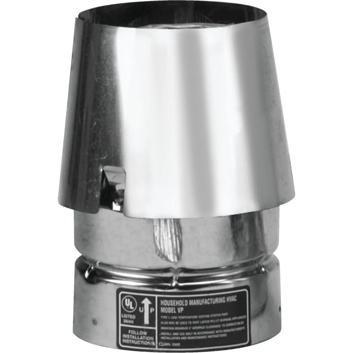 Stylish SELKIRK VP Pellet Pipe 3 In. x 5-3 4 In. Galvanized Stove Pipe Cap Pure